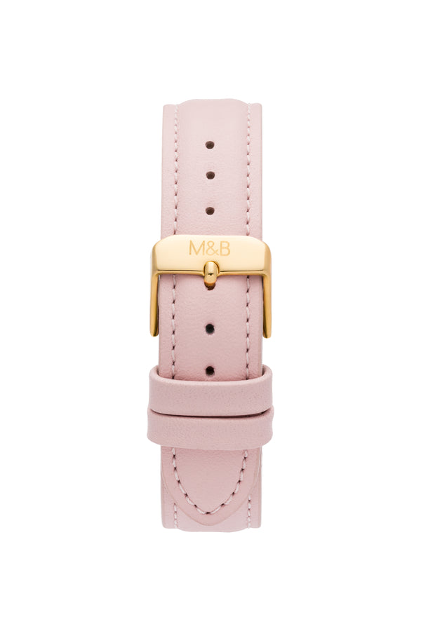 Pink Leather STRAP - Gold