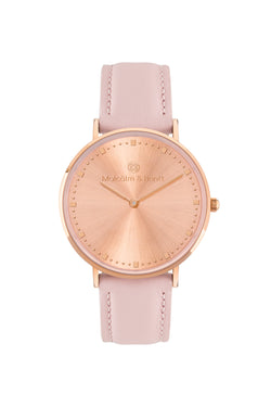 Rose Gold Shiny ~ Pink Leather women Watch